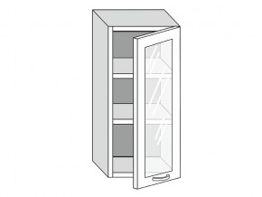 19.40.3 Шкаф настенный (h=913) на 400мм с 1-ой стекл. дверцей в Рудном - rudnyj.magazinmebel.ru | фото