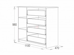 Комод 9 фант венге-млечный дуб в Рудном - rudnyj.magazinmebel.ru | фото - изображение 2