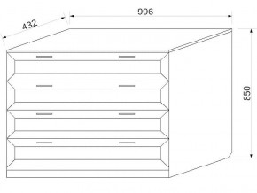 Комод с 4-мя ящиками в Рудном - rudnyj.magazinmebel.ru | фото