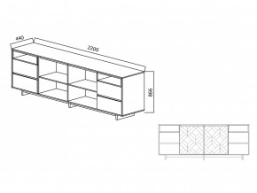 Комодино Moderno-2200 Ф2 в Рудном - rudnyj.magazinmebel.ru | фото - изображение 4