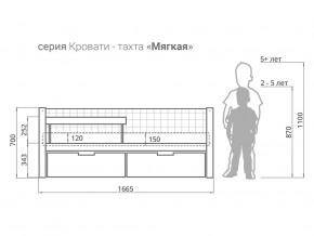 Кровать-тахта мягкая Svogen с ящиками и бортиком бежево-белый в Рудном - rudnyj.magazinmebel.ru | фото - изображение 2