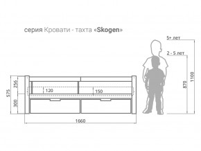 Кровать-тахта Svogen с ящиками и бортиком бежевый в Рудном - rudnyj.magazinmebel.ru | фото - изображение 3