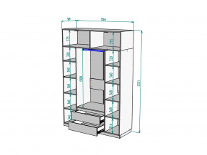 Шкаф Malta light H302 с антресолью HA4 Белый в Рудном - rudnyj.magazinmebel.ru | фото - изображение 2