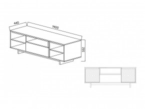 Тумба для ТВА Moderno-1400 Ф4 в Рудном - rudnyj.magazinmebel.ru | фото - изображение 4