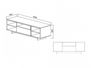 Тумба для ТВА Moderno-1400 Ф6 в Рудном - rudnyj.magazinmebel.ru | фото - изображение 4