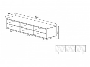 Тумба для ТВА Moderno-1800 Ф1 в Рудном - rudnyj.magazinmebel.ru | фото - изображение 2